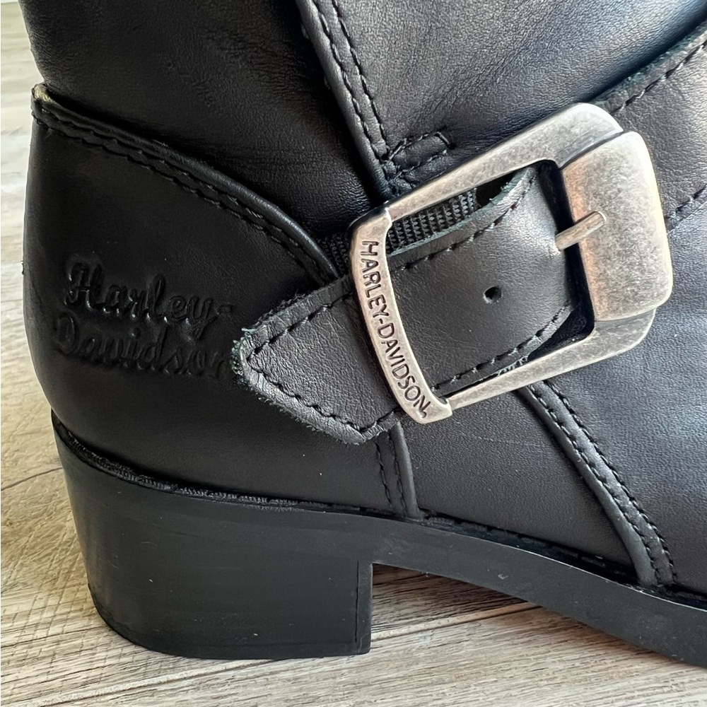 Harley-Davidson Black Leather Buckle Boots - Picture 2 of 12